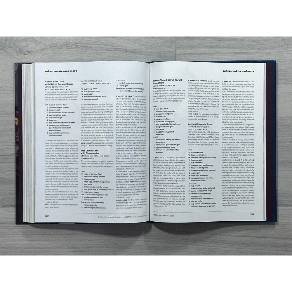 Food & Wine Annual Cookbook 2012 Hardcover 700+ Recipes Mario Batali Oliver